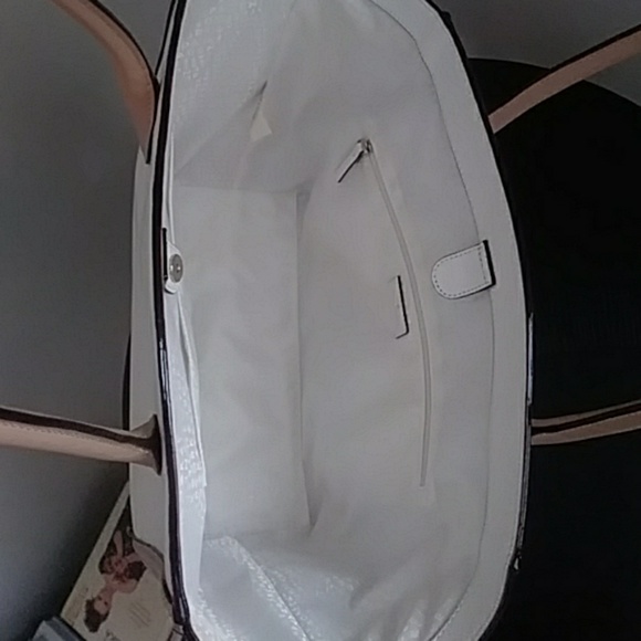 New Kate Spade Leather Cream Tote - Picture 5 of 8